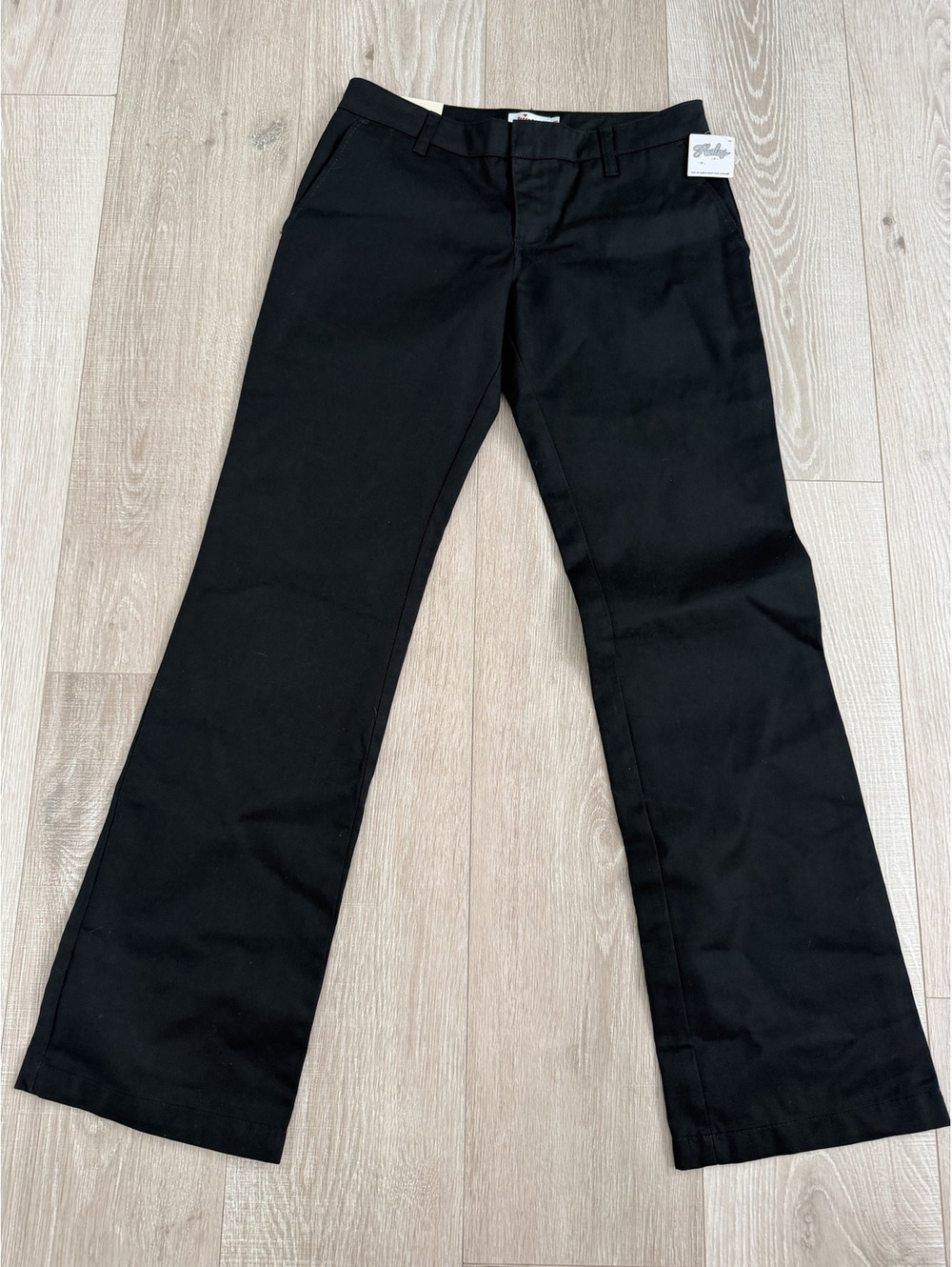 Hurley Women's Black Flared Pants Size 3 with Iron-On Patch